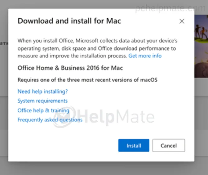 Confirm install