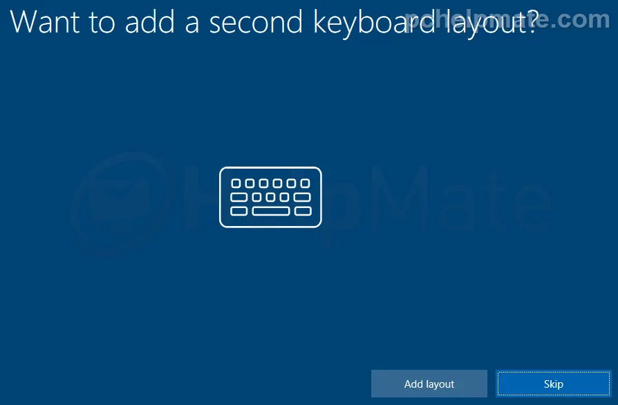 Pantalla de segunda distribución de teclado