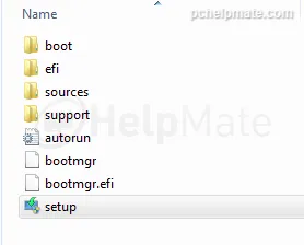 Contenido del USB de instalación de Windows 10 terminado