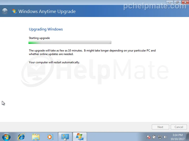 Actualización en progreso