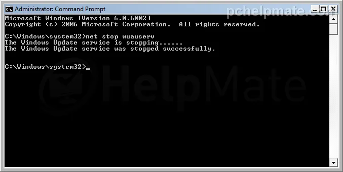 Servicio de actualización detenido correctamente