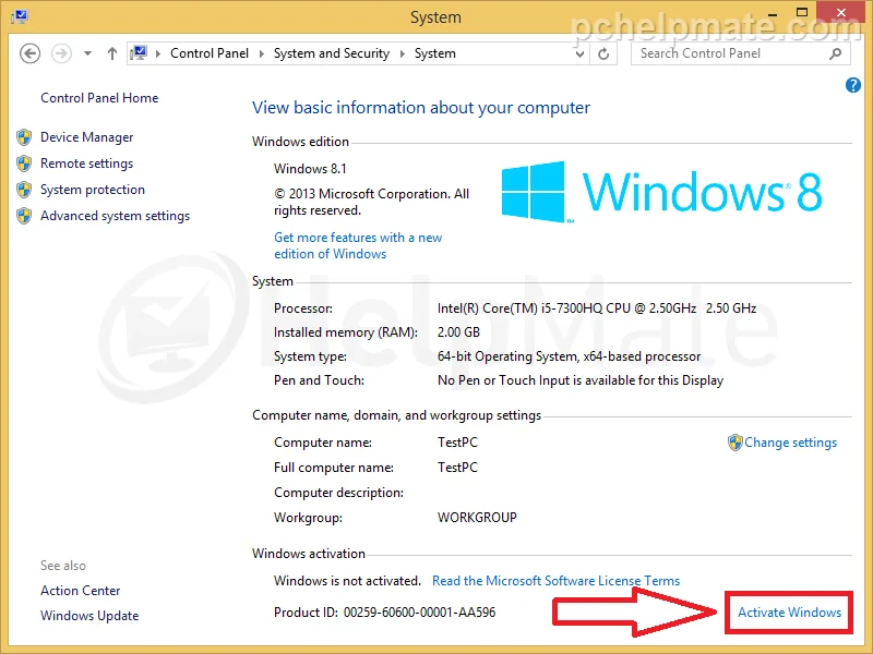Enlace Activate Windows