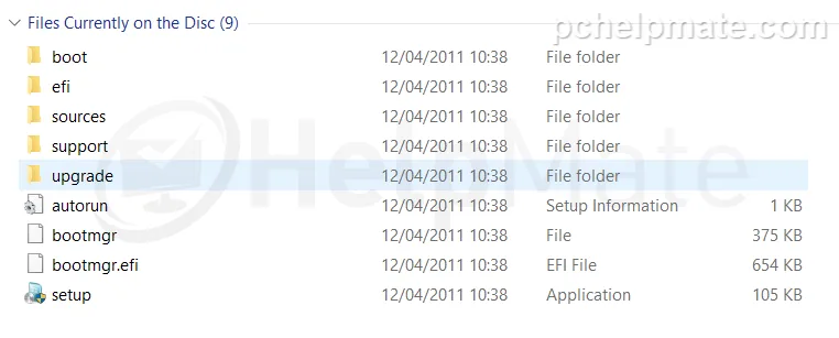 Contenido del DVD de instalación terminado