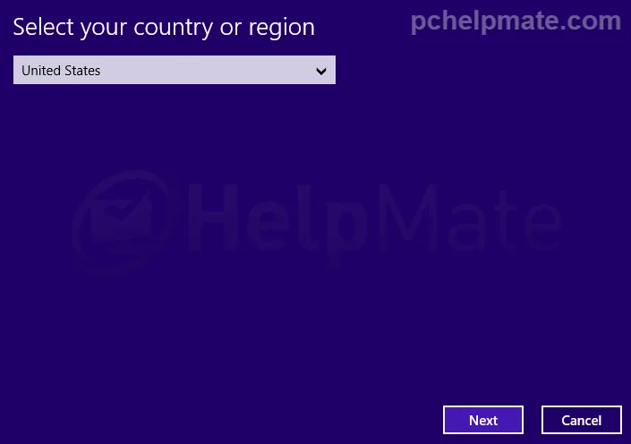 Selección de país para la activación telefónica